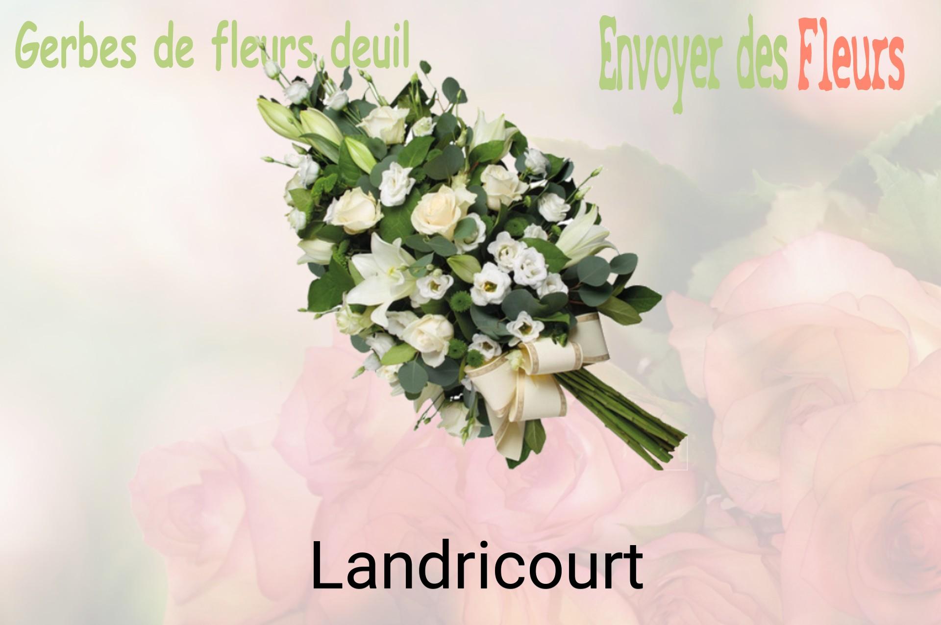 Gerbe de fleurs de deuil livrée à Landricourt